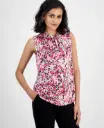 Blusa sin mangas con cuello mandarin