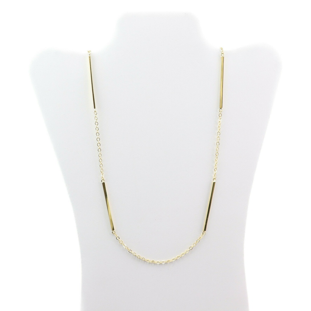 Collar largo con eslabones de barra
