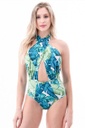 Calzoneta de una pieza con estampado de palmas