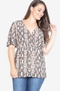 Blusa con escote en V, animal print