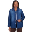 Chaqueta de mezclilla acolchonada con cremallera
