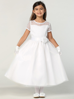 Vestido con apliques de encaje 