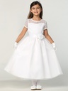 Vestido con apliques de encaje 