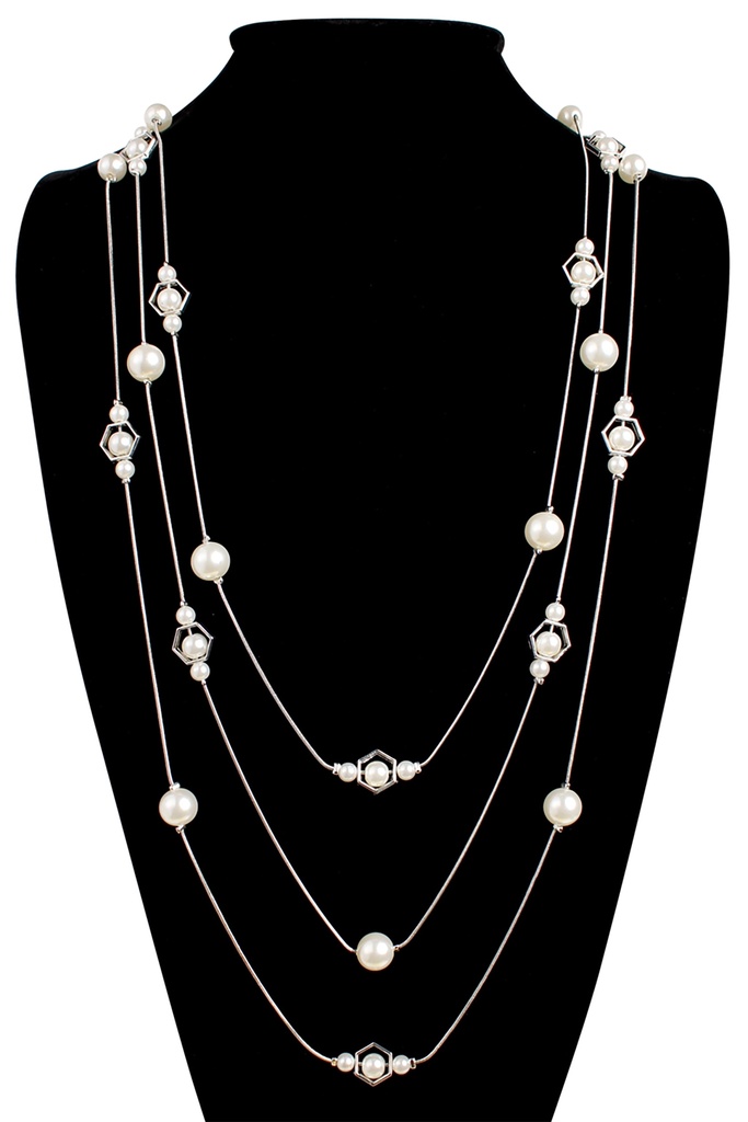 Collar de cadena de perlas antagónicas