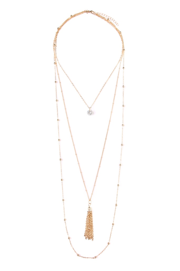 Collar a capas con borla 