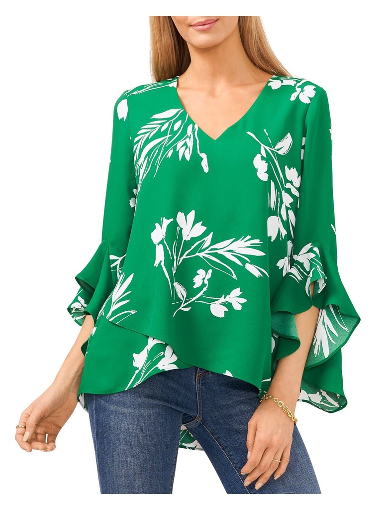 Blusa con dobladillo en capas