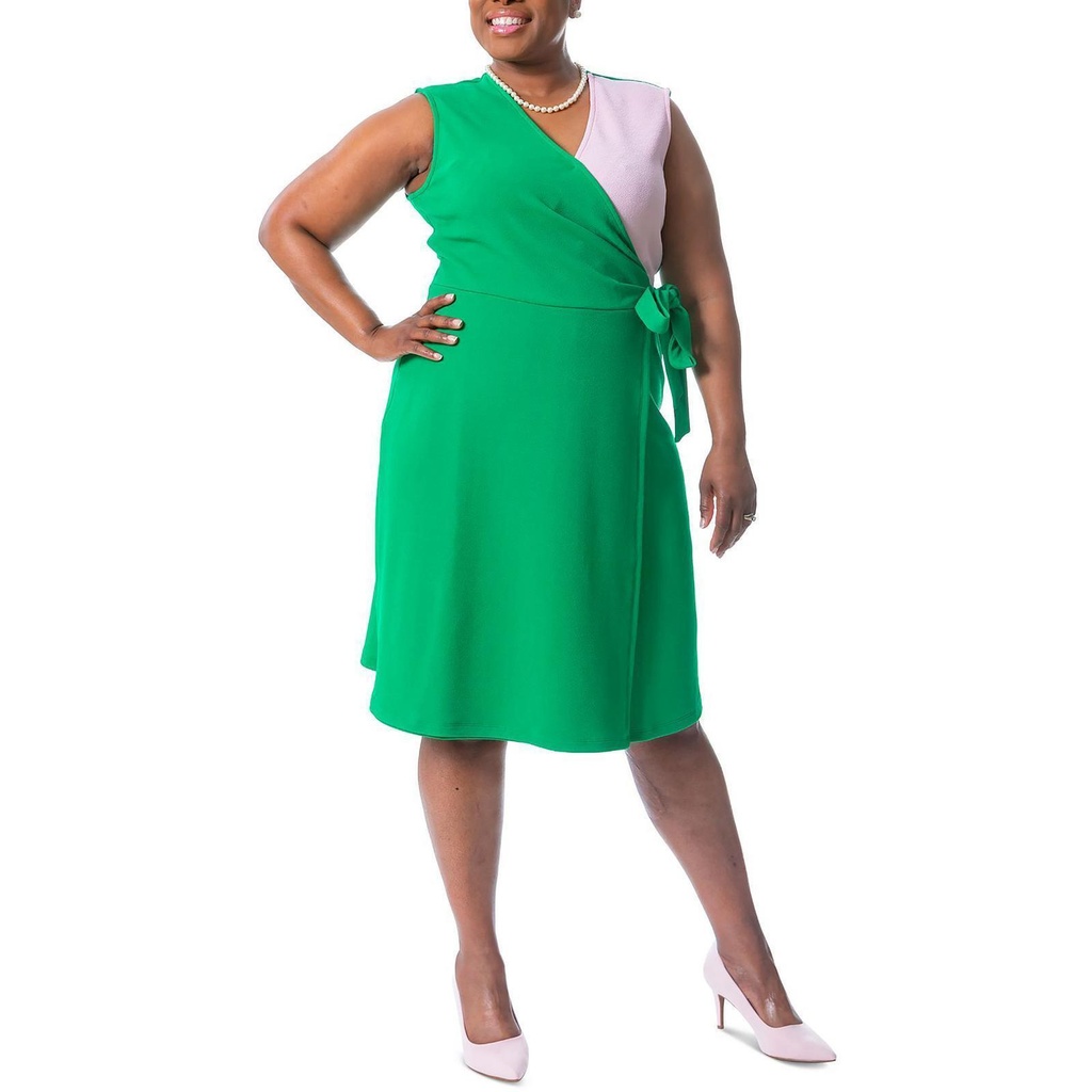 Vestido con bloques de colores