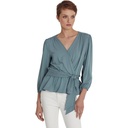 Blusa peplum con cinturón