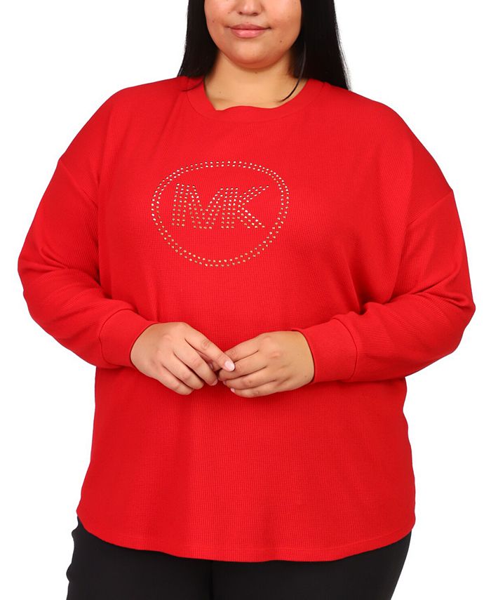 Blusa tipo gofre con logo