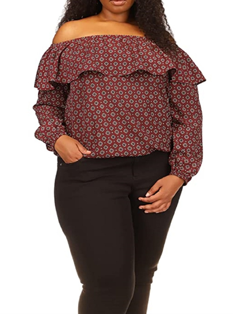 Blusa con hombros descubiertos
