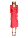 Vestido midi cruzado Jacquard