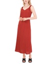 Vestido con cuello en V y lunares