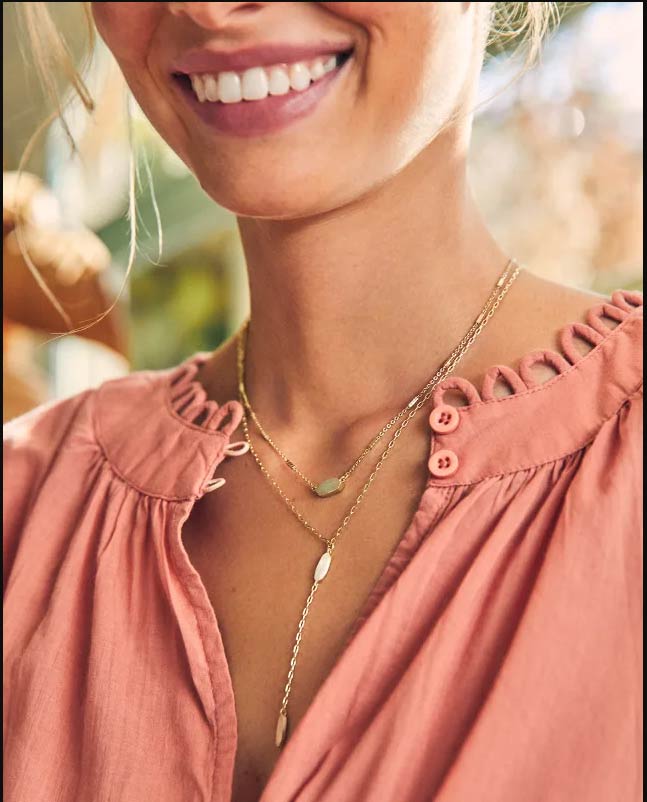 Collar Lariat ovalado