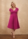 Vestido midi de crepè Catalina
