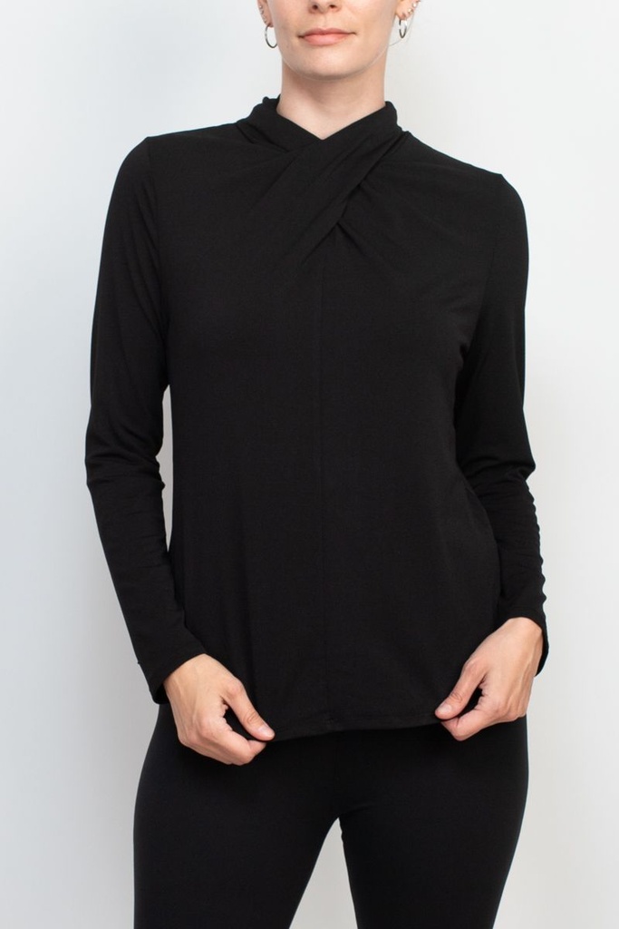 Blusa con cuello retorcido 