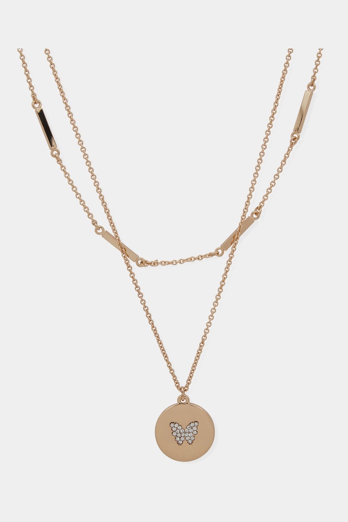 Collar de mariposa con brillantes