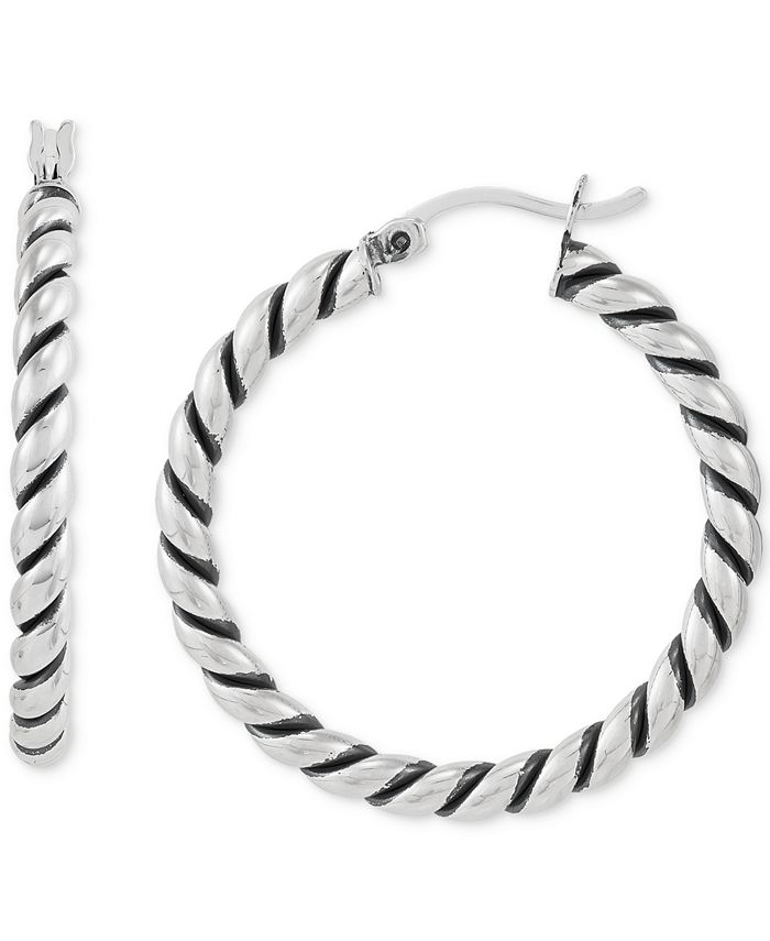 Aretes de aro retorcido