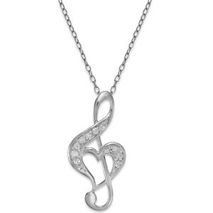 Collar colgante de clave de sol