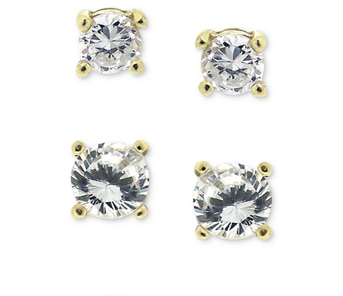 Aretes con cristales redondos