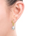 Aretes colgantes de perlas cultivadas