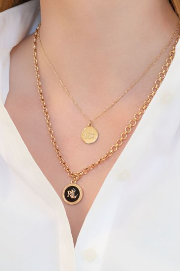Collar con colgante de doble hilera
