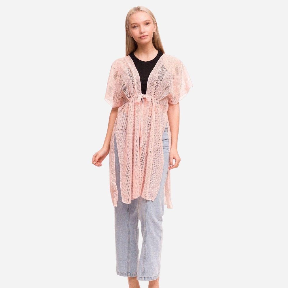 Salida de baño de malla con cinturon 