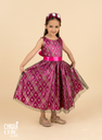 Vestido de tul con brillo sobre raso