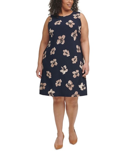 Vestido recto con estampado floral