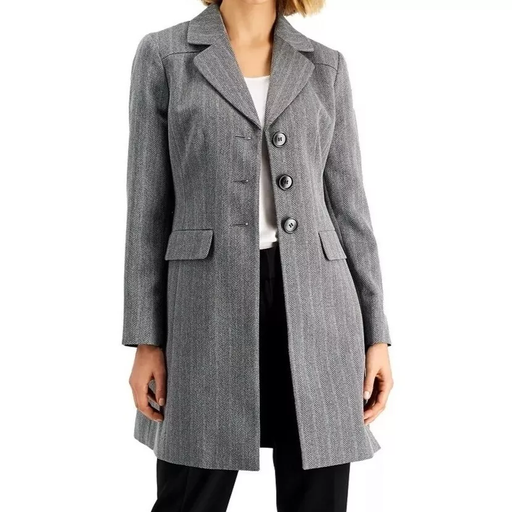 Traje de chaqueta larga y pantalon Notched