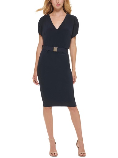 Vestido tubo con cinturón