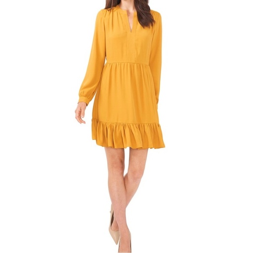 Vestido con ribete de volantes