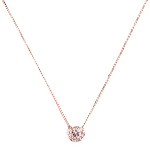 [1410070] Collar de halo de cristal y piedra