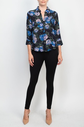 Camisera tejida floral 