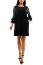 Vestido con mangas de volantes