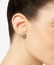 Aretes de aro doble con cristales