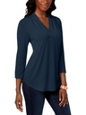 Blusa sólida con escote en V