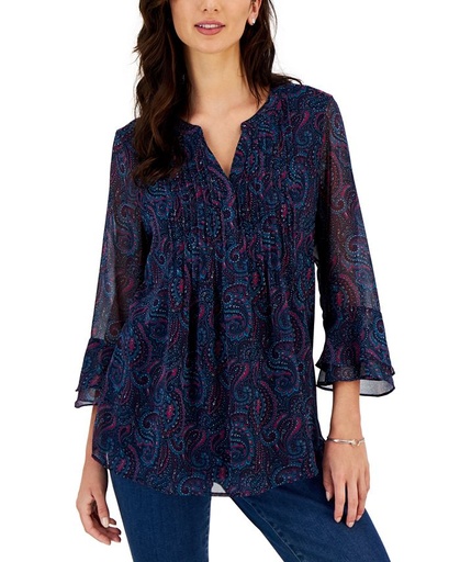 Blusa con volantes Paisley