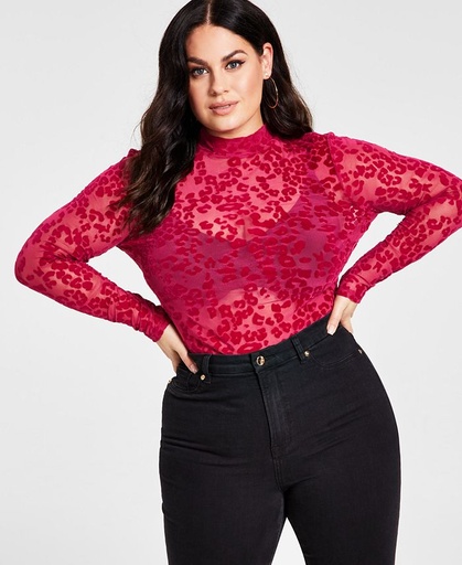 Blusa con estampado de terciopelo