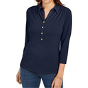 Blusa tipo polo con detalle plisado