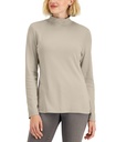 Blusa sólida de cuello alto