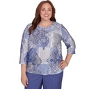 Blusa con parches de medallón