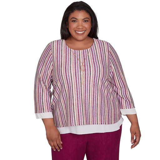 Blusa de rayas metalizadas
