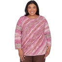 Suéter de cuello redondo con teñido espacial