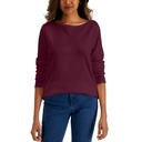 Blusa de punto con cuello barco