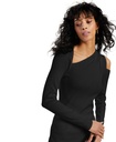 Blusa tejida de escote asimétrico