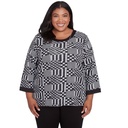Blusa con estampado Houndstooth