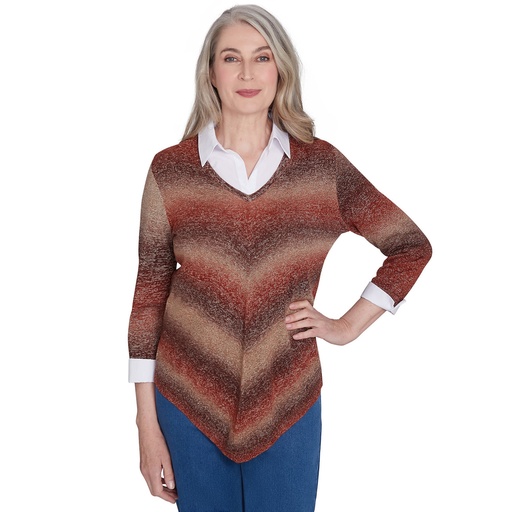 Blusa dos en uno con diseño chevron