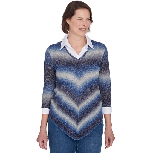 Blusa dos en uno con diseño chevron