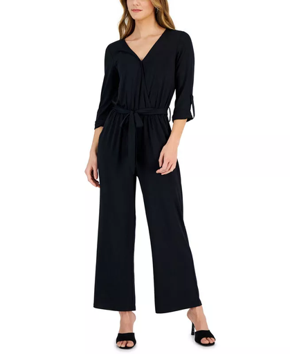 Enterizo cruzado con mangas 3/4