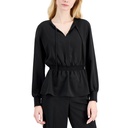 Blusa peplum con manga larga
